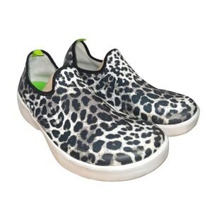 OOfos‎ OOmg Eezee Low Recovery Shoes White Cheetah Sneakers 5302021 Womens 9.5